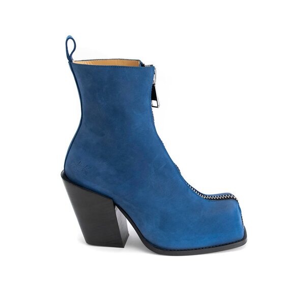 Fluevog- Stand Up Judd, blue suede boots - Picture 3 of 8